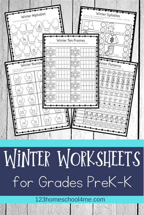 winter worksheets  preschoolers  kindergarten