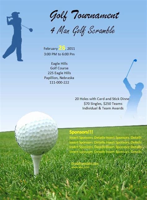 golf tournament flyer template