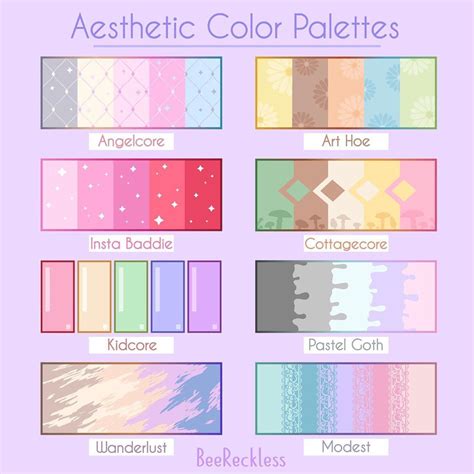 aesthetic color palettes