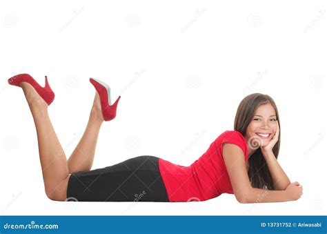 woman lying  stock photo image  college
