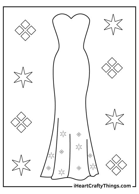 printable dress coloring pages updated 2021