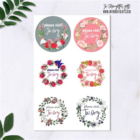 jworg floral  labels  sheets  designs jwthoughtfulgifts