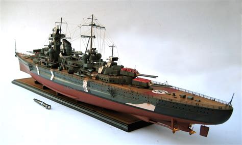 large model of the prinz eugen heavy cruiser