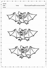 Bruxas Atividades Morcegos Coloring Educar Múmias Corrida sketch template