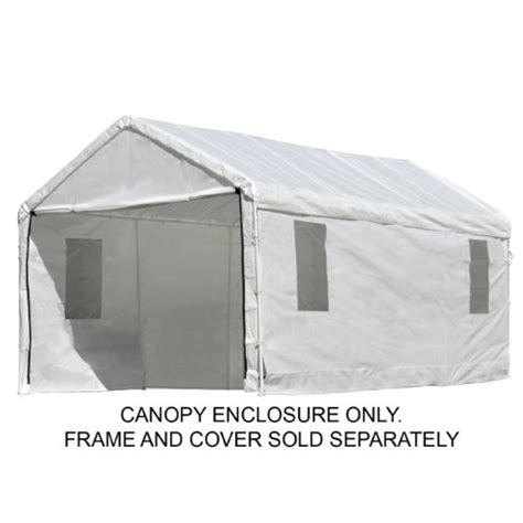 sale shelterlogic  canopy enclosure kit  windows    frame white huge