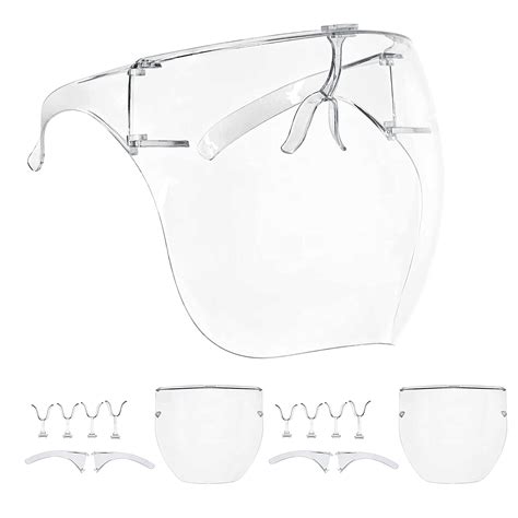 salon world safety pack of 3 protective face shield full cover visor
