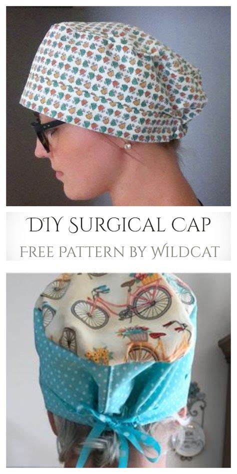 nurse ideas   scrub hat patterns scrub caps pattern cap