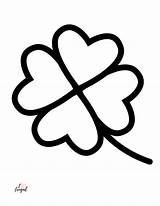 Clover Leaf Four Coloring Printable Sheet Pages sketch template