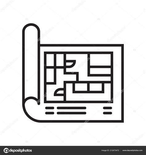 blueprint icon vector sign  symbol isolated  white background