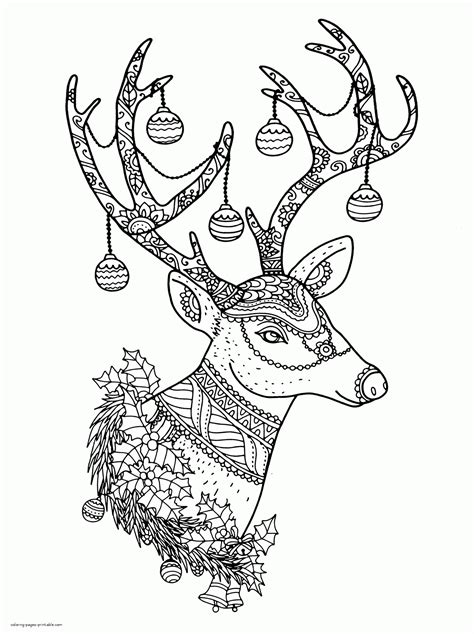 detailed christmas coloring pages  printable  printable templates