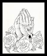 Hands Praying Coloring Pages Tattoos Tattoo Color Printable Kids Getcolorings Deviantart Homey Designs sketch template