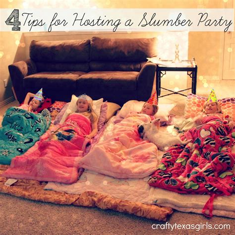 tips  hosting  slumber party sleepover crafts birthday sleepover