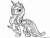 Pony Coloring Pages Little Alicorn Princess Cadence Twilight Color Sparkle Print Luna Drawing Equestria Girl Printable Clipart Getcolorings Heart Getdrawings sketch template