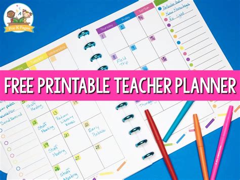 teacher planner  printable printable blank world