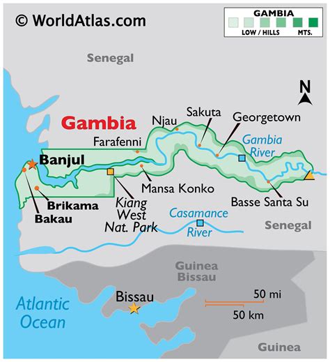 gambia maps facts world atlas