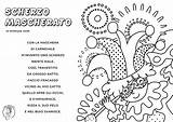 Carnevale Filastrocca Maschera Poesia Maestraemamma Colori Scaricare Testo sketch template