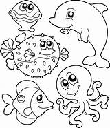 Marinos Mewarnai Coloriage Peces Binatang Oceano Anak Dibujosfaciles Sheets sketch template
