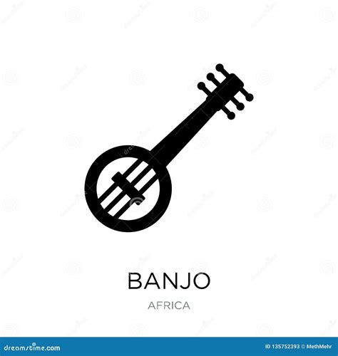 banjo icon  trendy design style banjo icon isolated  white background stock vector