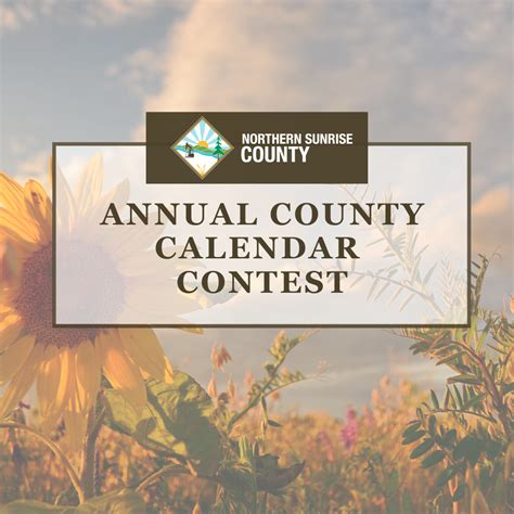 annual calendar contest northern sunrise county