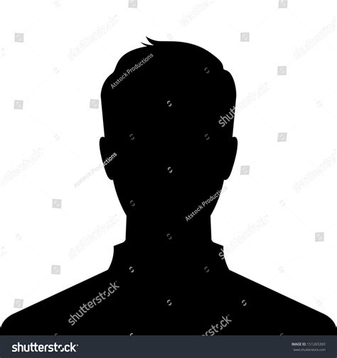 man silhouette profile picture vector stock vector
