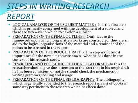 steps  report writing  research  steps  create effective