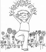 Yoga Coloring Kids Pose Pages Poses Taking Breath Coloringpagesfortoddlers Book Choose Board sketch template
