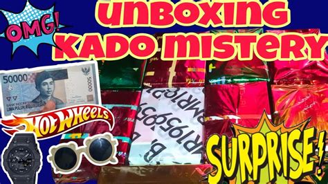 unboxing kotak misteri banjir hadiah uang kotak misteri youtube