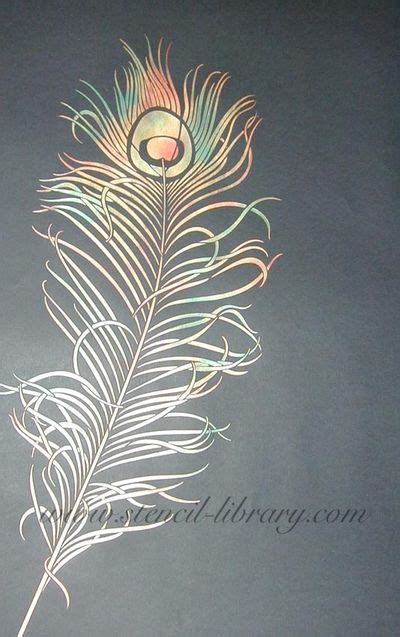 peacock feather stencil  wallpaper design inspiration planet