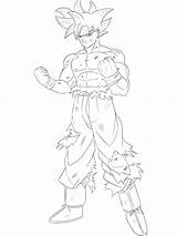 Goku Instinct Mastered Belajar sketch template