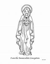 Coloring Immaculate Conception Mary Pages Catholic Kids Sheets Mother Clipart Lourdes Virgin Heart Blessed Lady Sheet Sacred Scribd Handouts Lesson sketch template