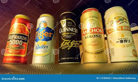 beer  cans beer   popular brands  singapore editorial image image