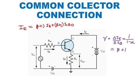 common collector connection emitter current formula english youtube