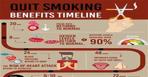 quit smoking and its benefit timeline infographic infographics
