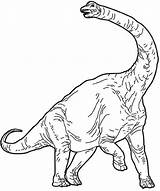 Brachiosaurus Braquiosaurio Dinosaurios Gigante Fargelegg Drager Dyr Getdrawings Dinos sketch template