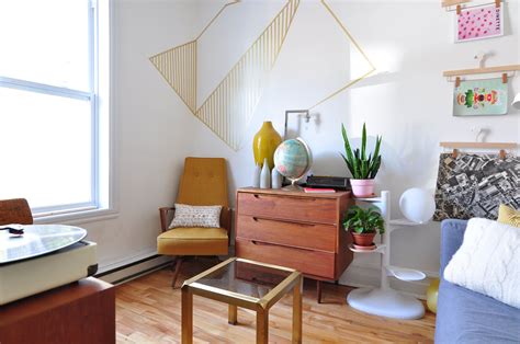 a sweet small space with a retro scandi modern mix in