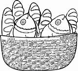 Loaves Fishes Coloring Picnic Blanket Drawing Five Two Getcolorings Printable Paintingvalley Basket Getdrawings sketch template