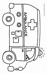 Coloring Pages Ambulance Kids Printable Bus Preschool Transportation Community Sheets Helpers Color Vehicles Clipart Emergency Template Found Book Services Theme sketch template