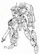 Warhawk Inks Mecha Robots sketch template