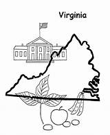 Virginia Coloring State Map Outline Pages Usa Printable States Printables Va Go Print Next Back Kids sketch template