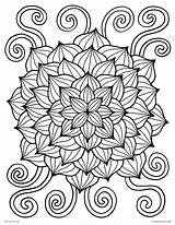 Coloring Pages Printable Flower Abstract Spring Colouring Adults Book Flowers Funky Color Lotus Hard Kids Awesome Print Rainbow Animals Fun sketch template