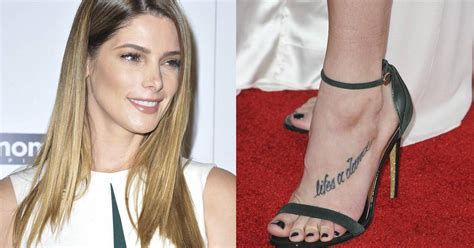 Ashley Greene Shows Off Life S A Dance Foot Tattoo At
