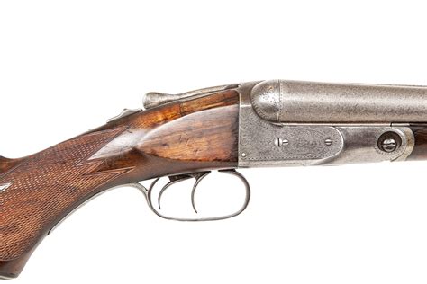 damascus double barreled parker bros  gauge shotgun witherells auction house