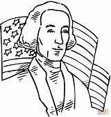 Washington George Coloring Pages President Usa Flag Independence American Drawing Color United War States Kids Independencia Printable Presidents Revolutionary Behind sketch template