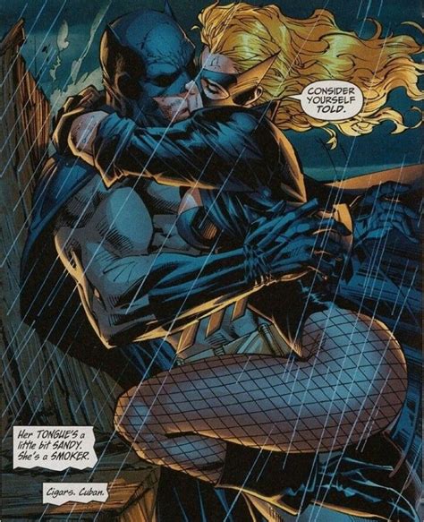 Batman And Black Canary Kiss Batman Batman And Catwoman