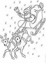 Santa Christmas Sleigh Drawing Coloring Pages Drawings Claus Printable Print Kids Sheets Merry Colouring Choose Board Sheet Holiday Printables Paintingvalley sketch template
