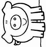 Coloring Pages Farm Dieren Animal Theme Pig Preschool sketch template