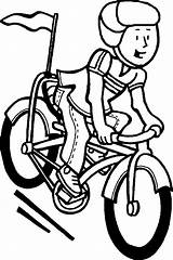 Coloring Bike Riding Bicycle Pages Popular sketch template