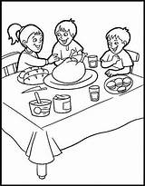 Coloring Dining Pages Room Table Thanksgiving Kids Getcolorings Printable sketch template