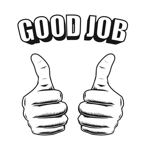 good job hand symbol design  vector art  vecteezy