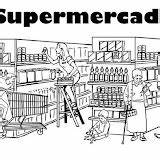 Supermercado Supermercados Fichas sketch template